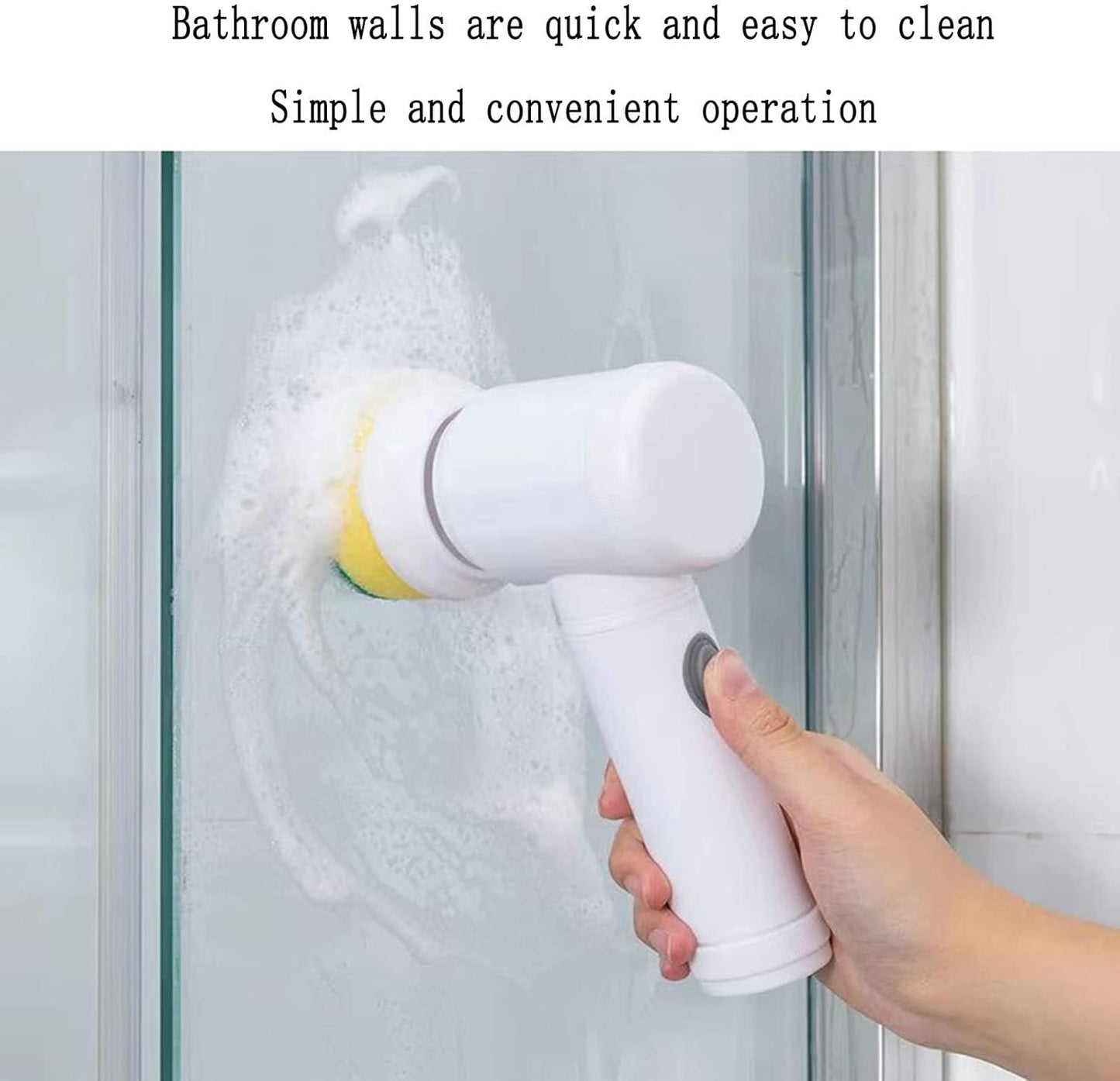 Handheld Wireless Multi-Function Electric Cleaning Brush – Ideal for Gas Stoves, Kitchen Surfaces, and Dish Cleaning, Featuring a Sponge Head for Effortless Scrubbing