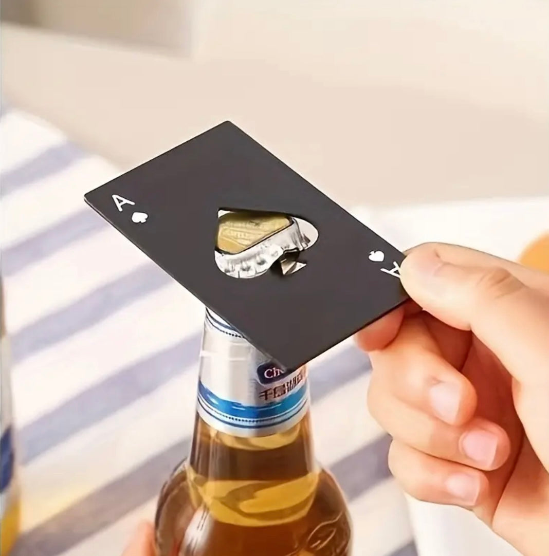 Stainless steel poker card bottle opener | Dreamscape