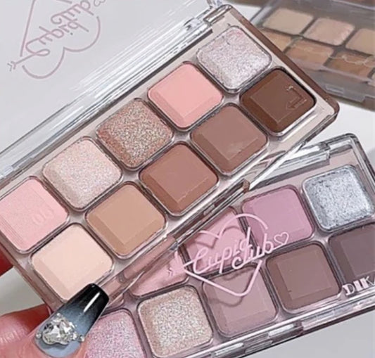 Eyeshadow palette 10 colours matte eyeshadow and glitter eyeshadow