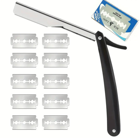 Manual shaving barbershop razor blade for men