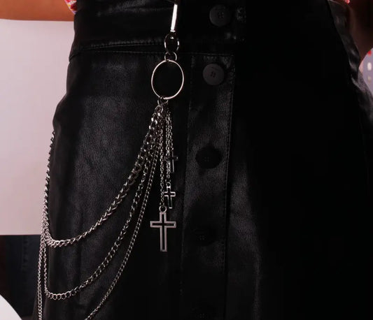 Gothic keychain pants accessories clip on pants