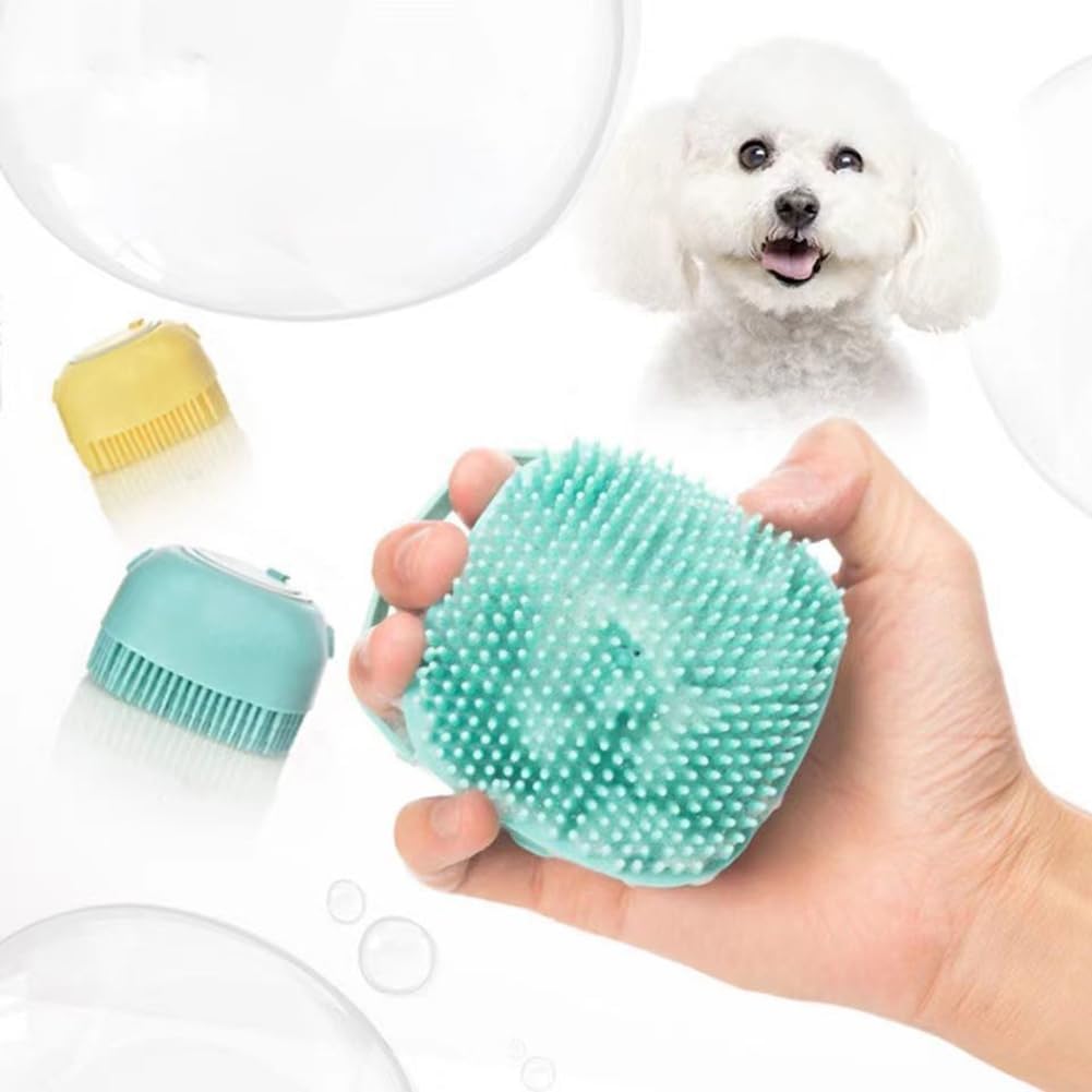 Silicone pet grooming brush with | Dreamscape