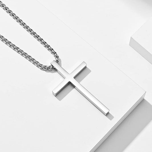 Cross Necklace for Men and Women Philippians 4:13 Christian Cross Stainless Steel | Dreamscape