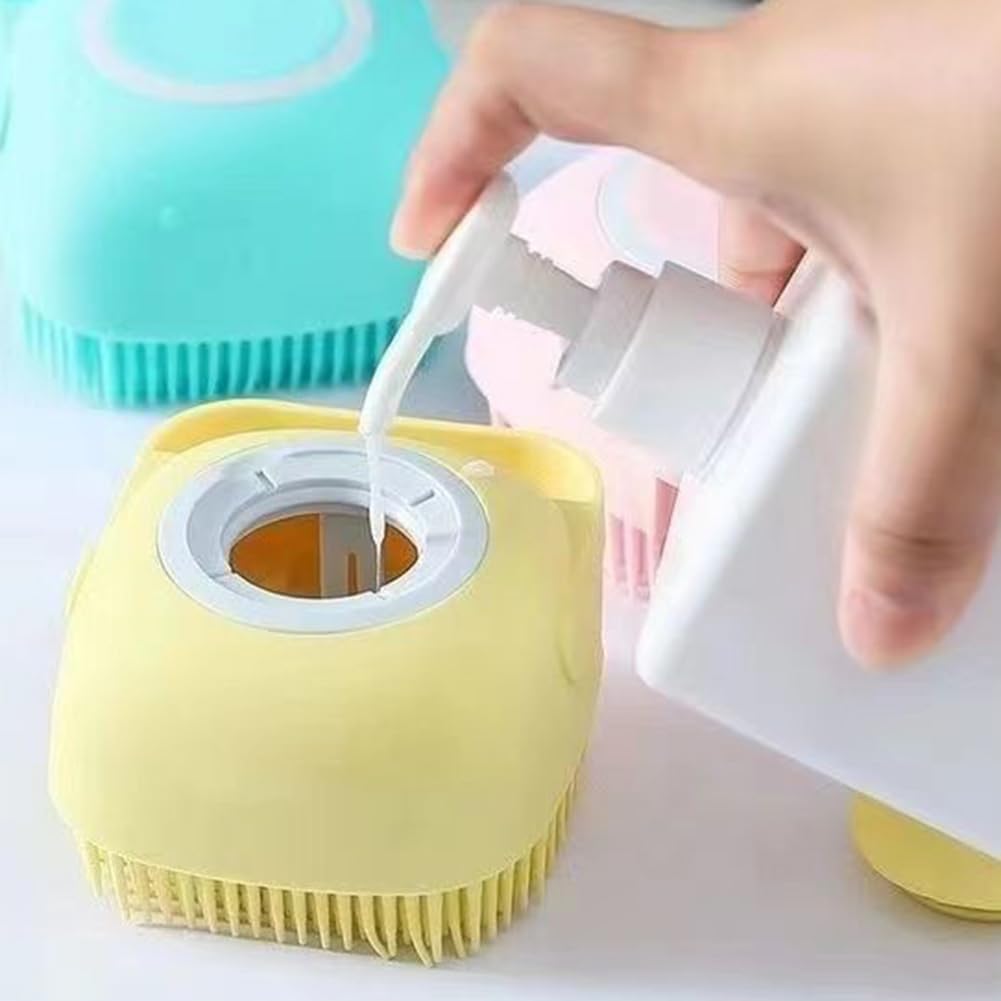 Silicone pet grooming brush with | Dreamscape