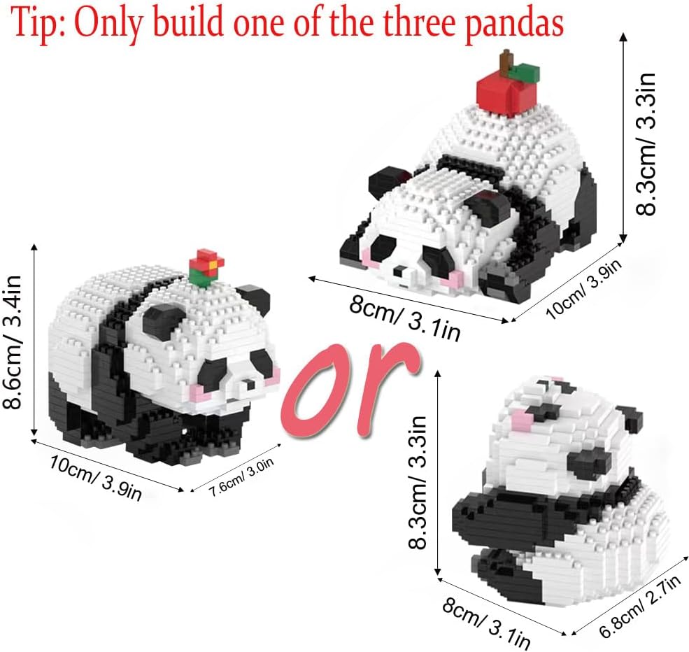 983 PCS Panda Mini Set  Mini Panda Building Toy Bricks | Dreamscape