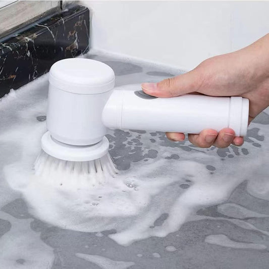Handheld Wireless Multi-Function Electric Cleaning Brush – Ideal for Gas Stoves, Kitchen Surfaces, and Dish Cleaning, Featuring a Sponge Head for Effortless Scrubbing