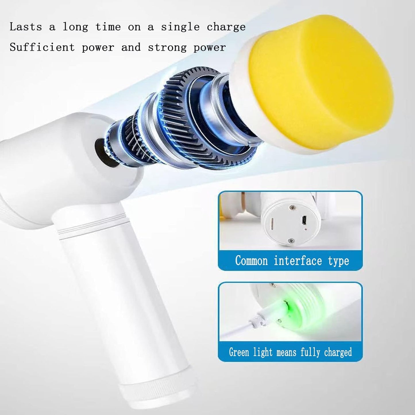 Handheld Wireless Multi-Function Electric Cleaning Brush – Ideal for Gas Stoves, Kitchen Surfaces, and Dish Cleaning, Featuring a Sponge Head for Effortless Scrubbing