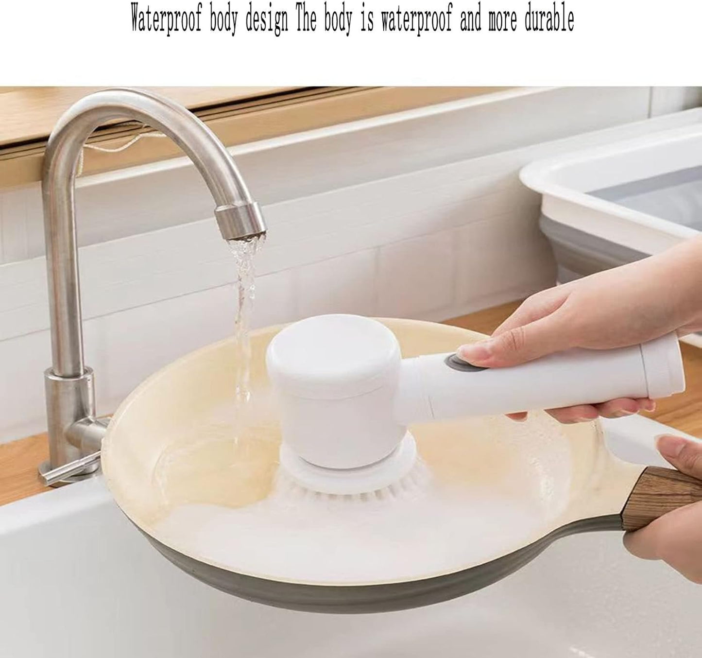 Handheld Wireless Multi-Function Electric Cleaning Brush – Ideal for Gas Stoves, Kitchen Surfaces, and Dish Cleaning, Featuring a Sponge Head for Effortless Scrubbing