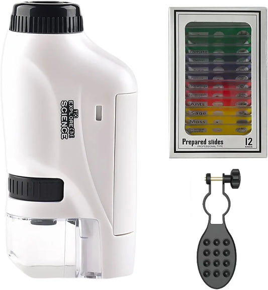 LED Illuminated Vegena Pocket Microscope 60X-120X Magnification | Dreamscape