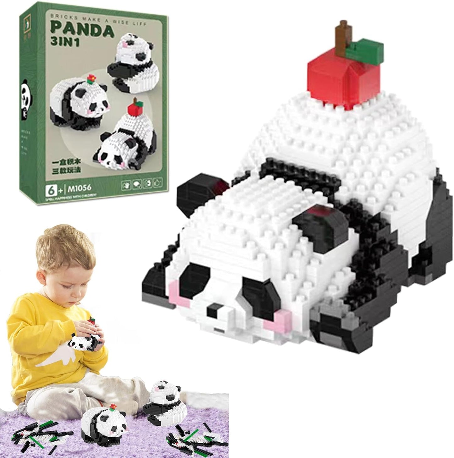 983 PCS Panda Mini Set  Mini Panda Building Toy Bricks | Dreamscape