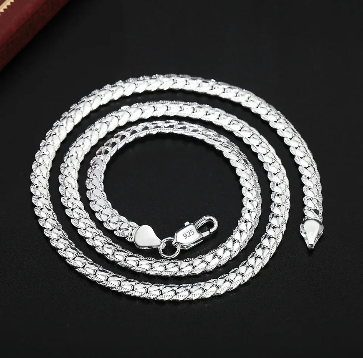 20cm - 60 cm silver colour luxury design 6mm necklace chain
