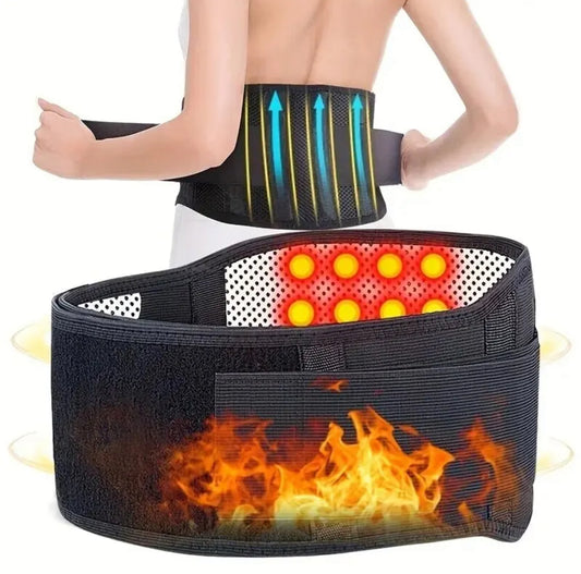 Self heating magnetic therapy wait belt
