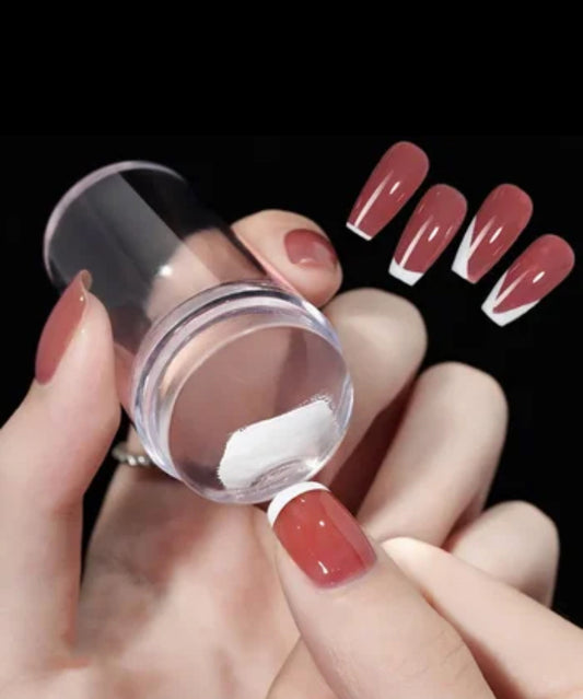 Silicone nail print transfer