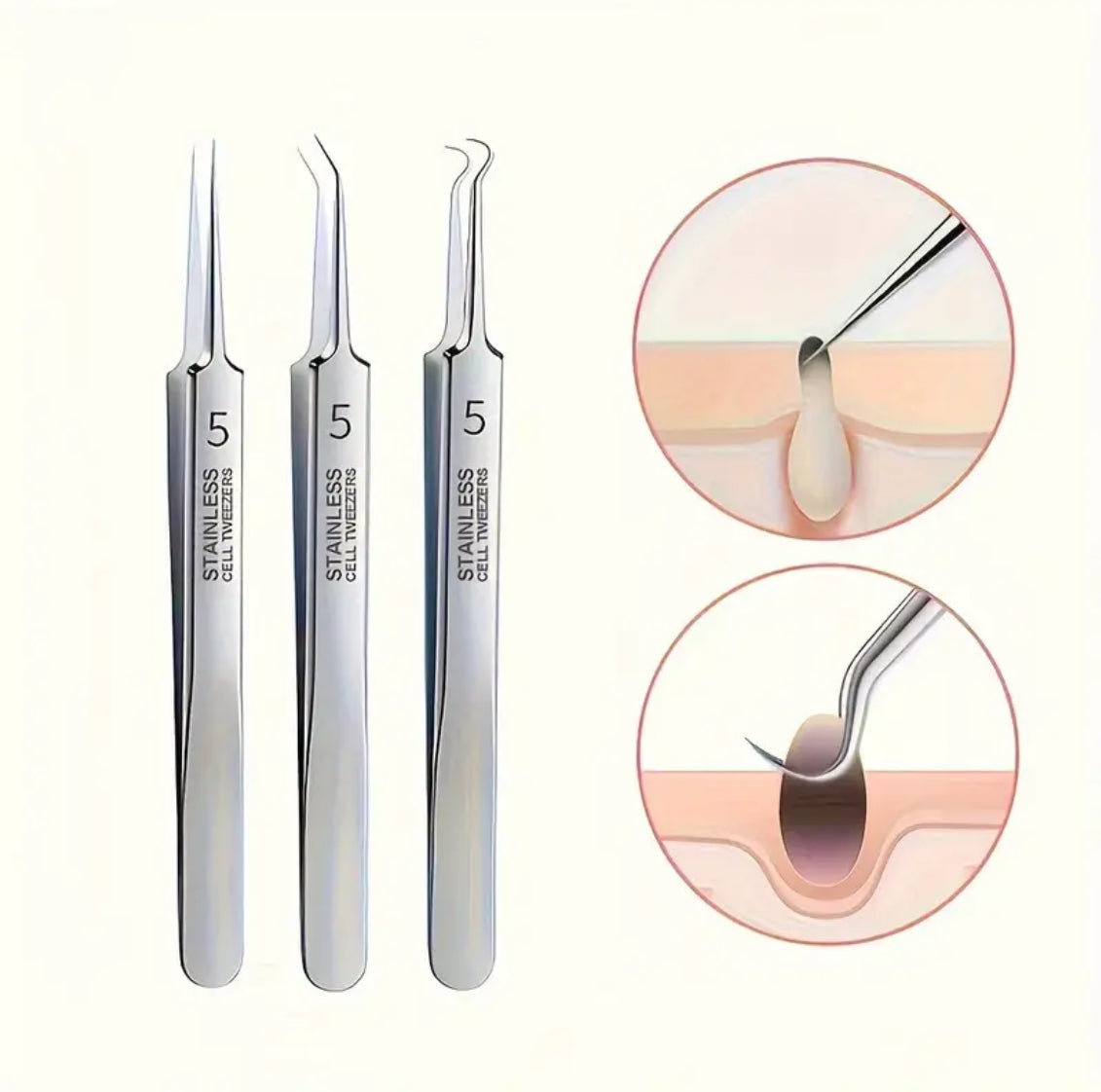 High quality stainless steel tweezer set | Dreamscape