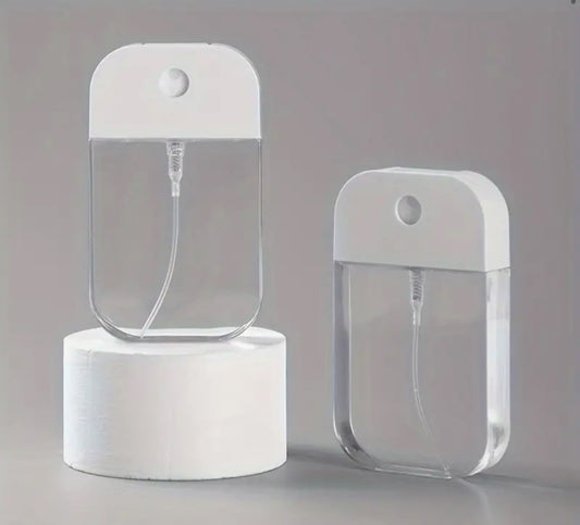 Pocket sized clear bottle care spray