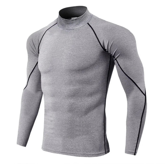 Compression long sleeved sports fitness shirt