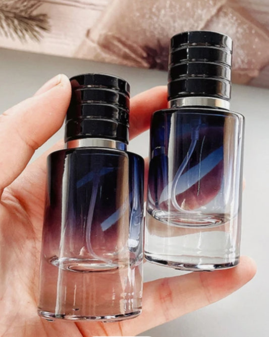 30ml gradient colour glass refillable perfume bottle cosmetic