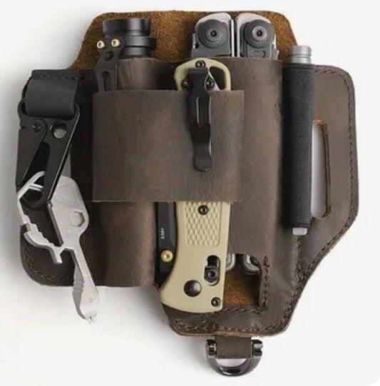 Multi functional leather waist bag