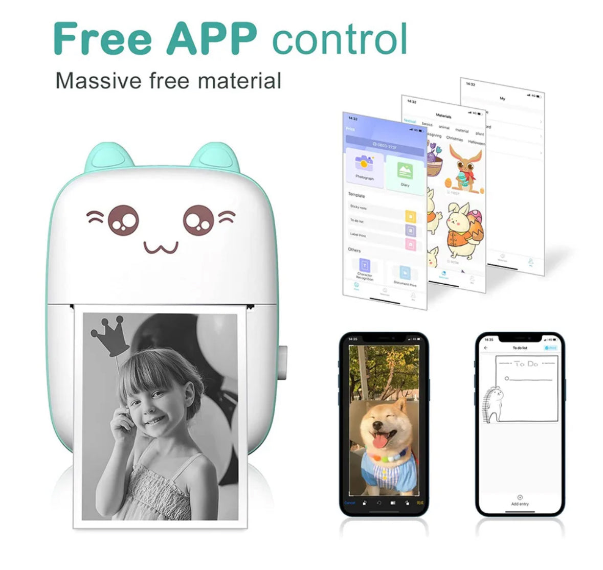 Mini printer portable Bluetooth mobile wireless