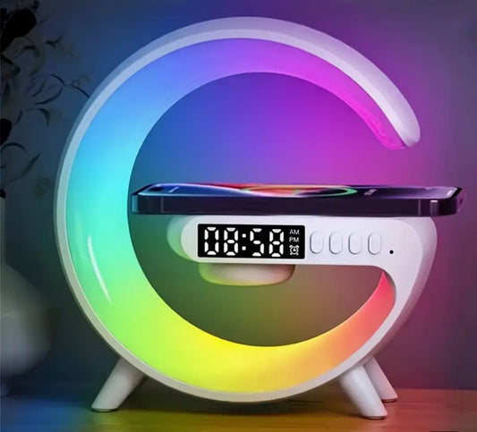 RGB clock and wireless charger USB mini speaker