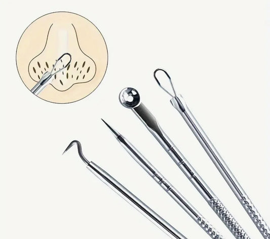 Stainless steel black head removal kit facial care kit