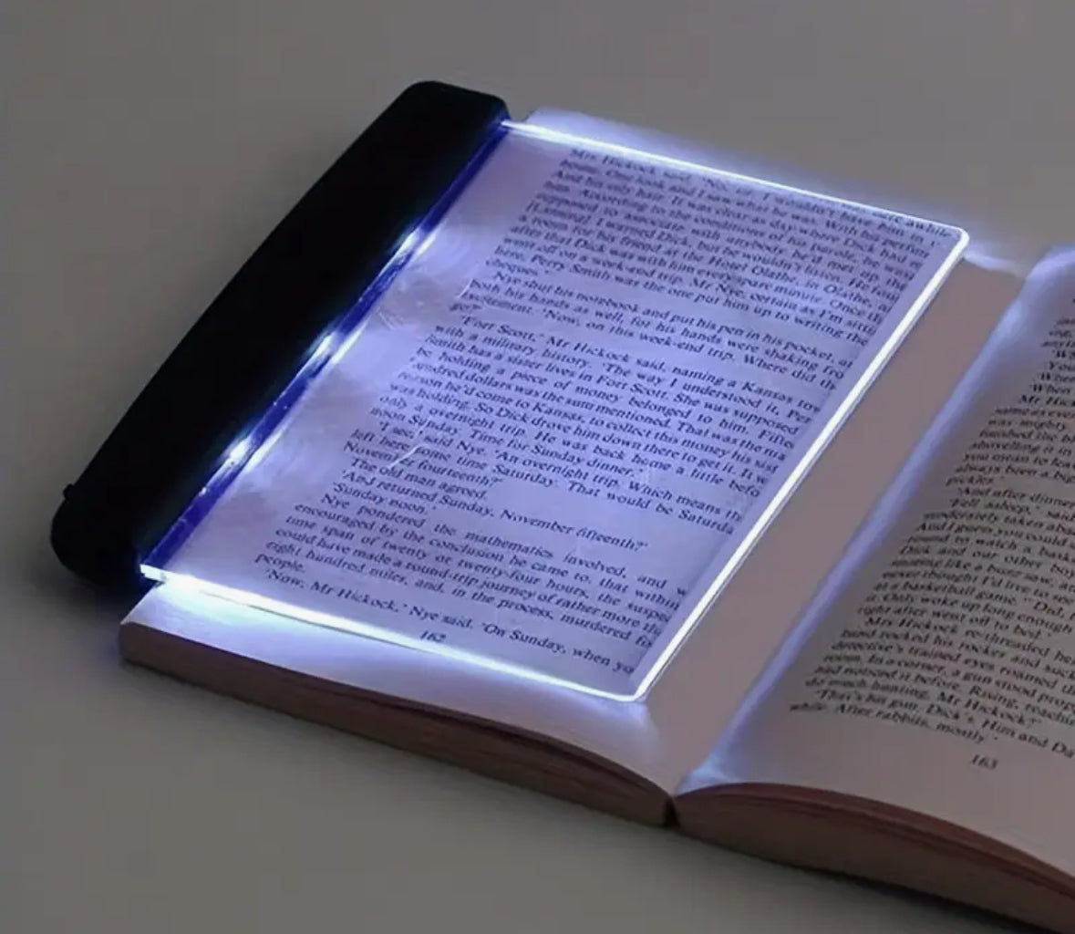 LED light eliminates pages for reading