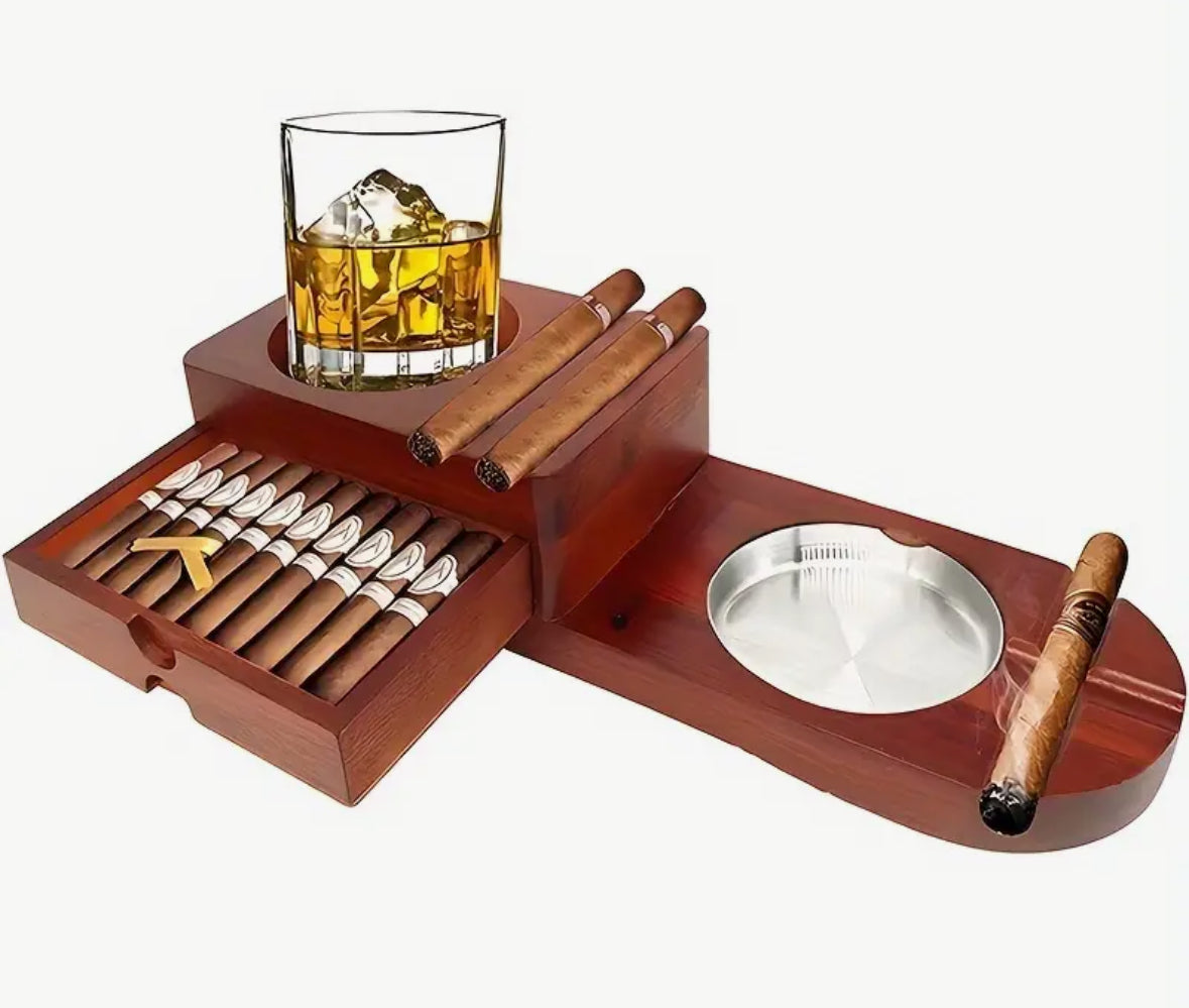 Cigar and whisky glass tray | Dreamscape