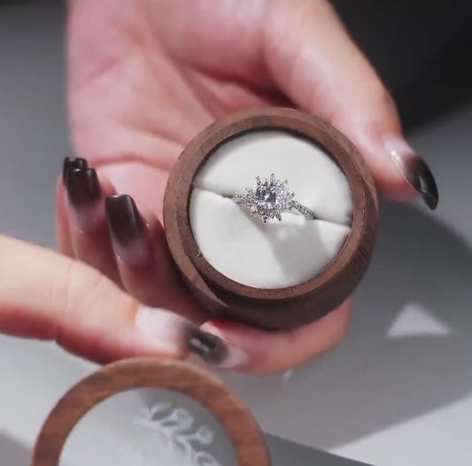 Custom Wedding Ring Box – Personalised Wooden Case for Engagement or Ceremony | Dreamscape